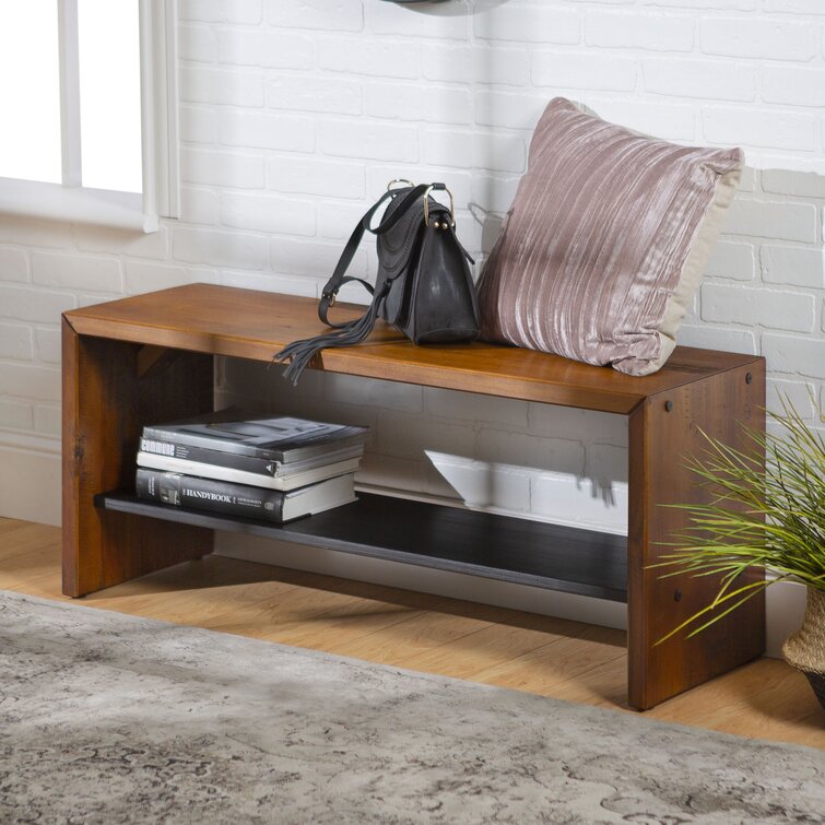 Arocho wood store storage bench